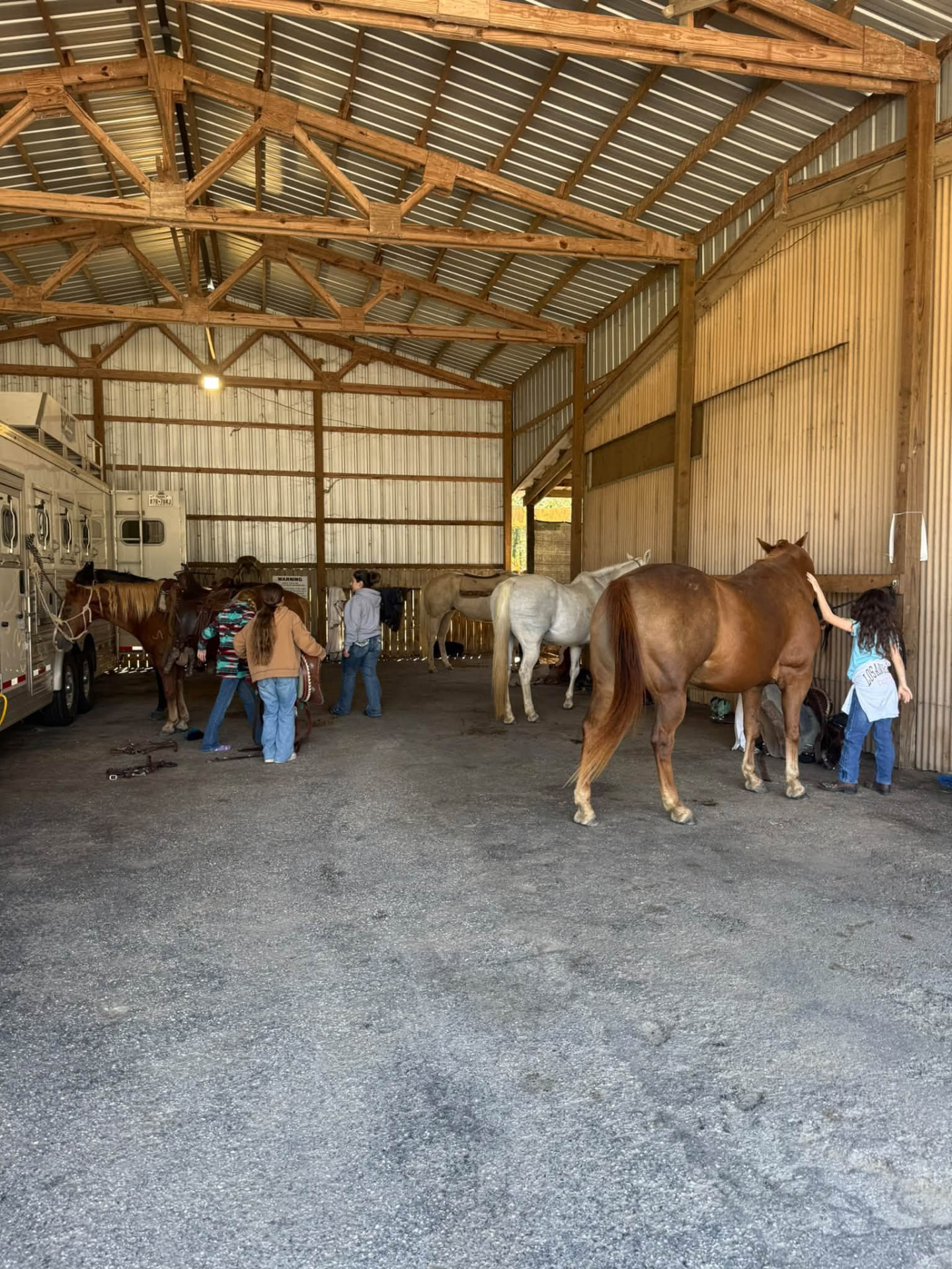 Barn aisle with stalls